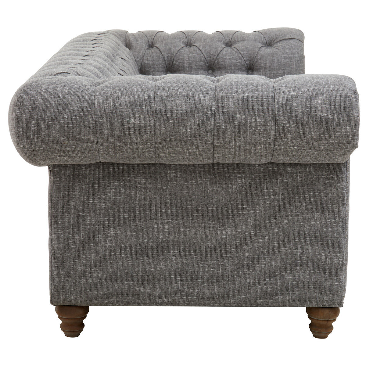 3 Seater Grey Linen Sofa, Stella - PN Home