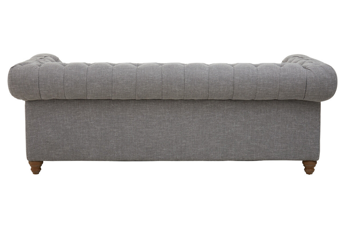 3 Seater Grey Linen Sofa, Stella - PN Home