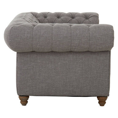 2 Seater Grey Linen Sofa, Stella - PN Home
