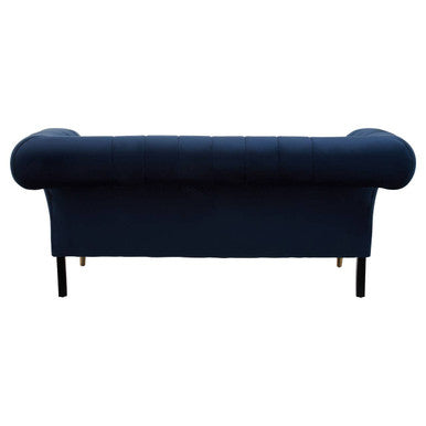 2 Seater Midnight Blue Velvet Sofa, Siena - PN Home