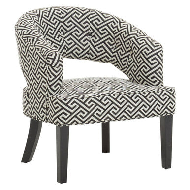 Regents Park Greek Key design Cutout Lounge Chair - PN Home