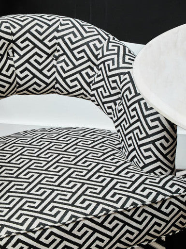 Regents Park Greek Key design Cutout Lounge Chair - PN Home