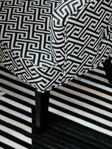 Regents Park Greek Key design Cutout Lounge Chair - PN Home