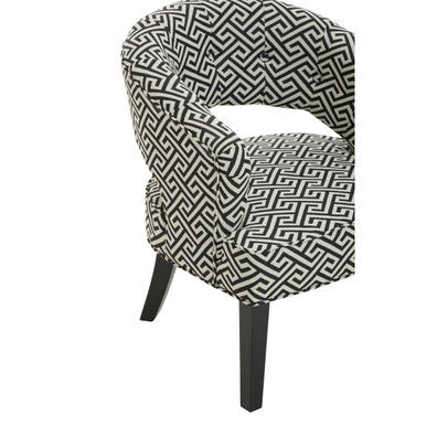 Regents Park Greek Key design Cutout Lounge Chair - PN Home