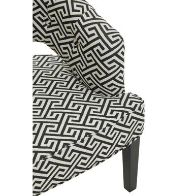 Regents Park Greek Key design Cutout Lounge Chair - PN Home