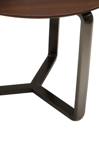 Imperia 2 Tier Round Veneer and Ceramic Coffee Table - PN Home