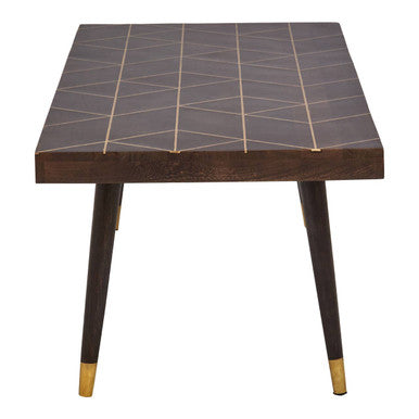 Naro Mango Wood And Gold Finishing Coffee Table - PN Home