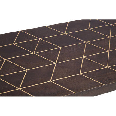 Naro Mango Wood And Gold Finishing Coffee Table - PN Home