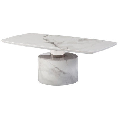 Sesto White Marble Coffee Table - PN Home