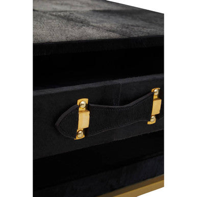 Kensington Townhouse Hair On Hide Black And Gold Coffee Table