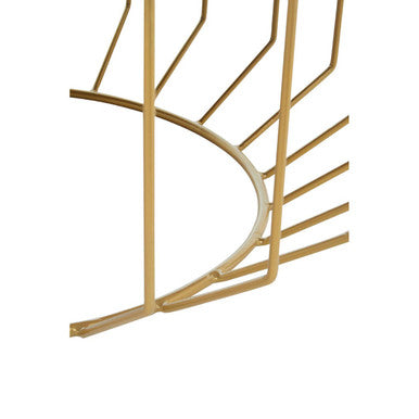 Kensington Townhouse Hair on Leather Round Coffee Table - PN Home