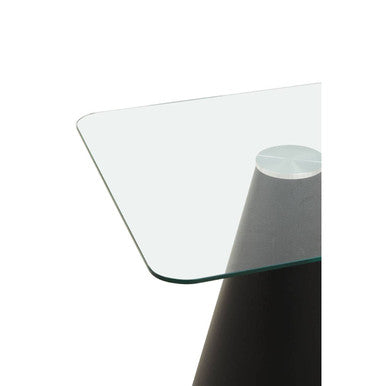 Azalea Square Clear Glass Top Dining Table - PN Home