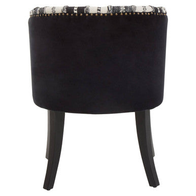 Cefena Black and White Chair - PN Home