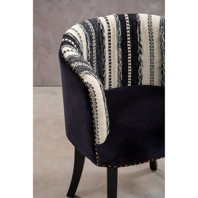 Cefena Black and White Chair - PN Home