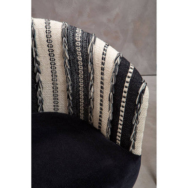 Cefena Black and White Chair - PN Home