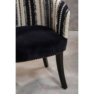 Cefena Black and White Chair - PN Home