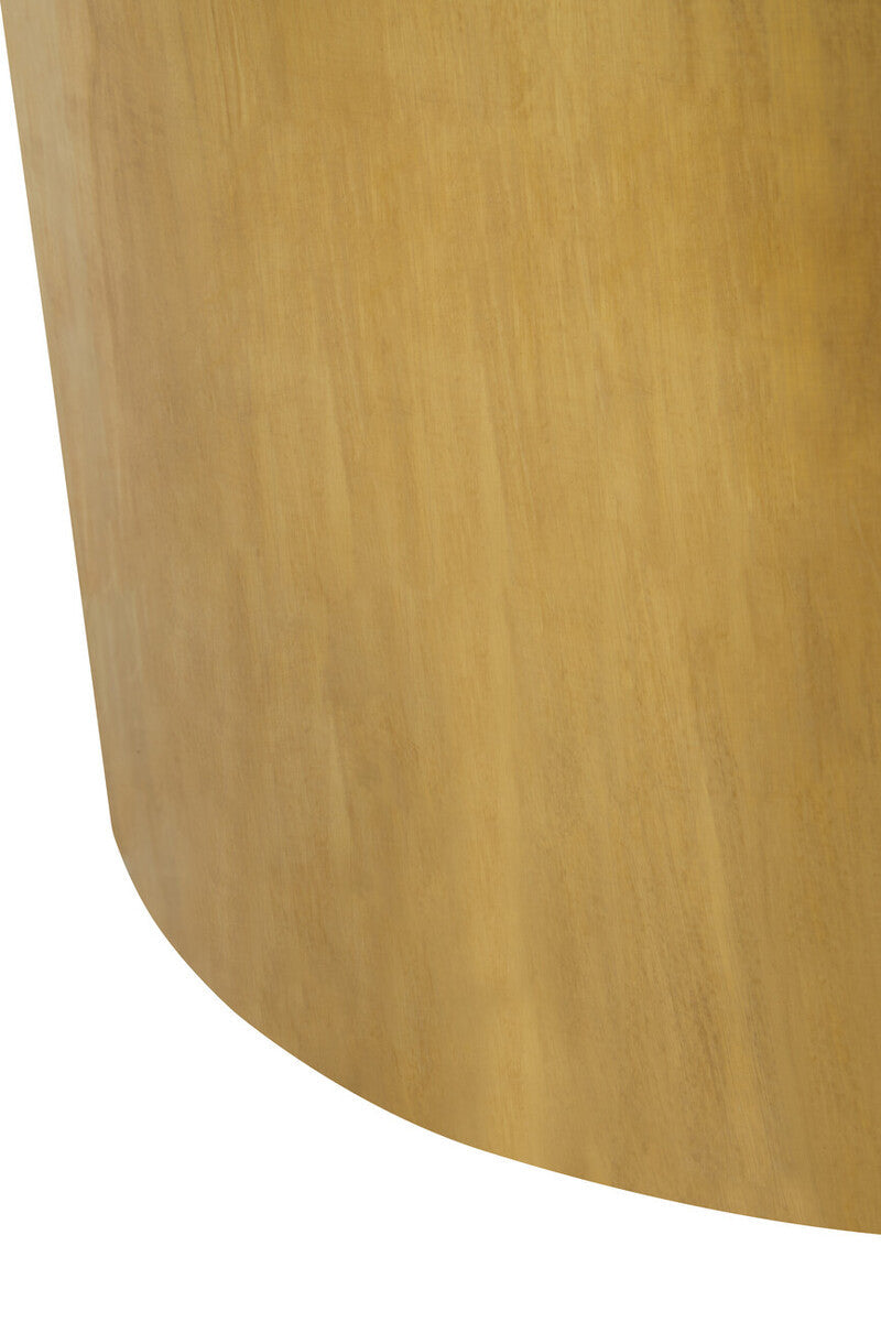 Fusion Round Bone Inlay Coffee Table With Gold Base - PN Home