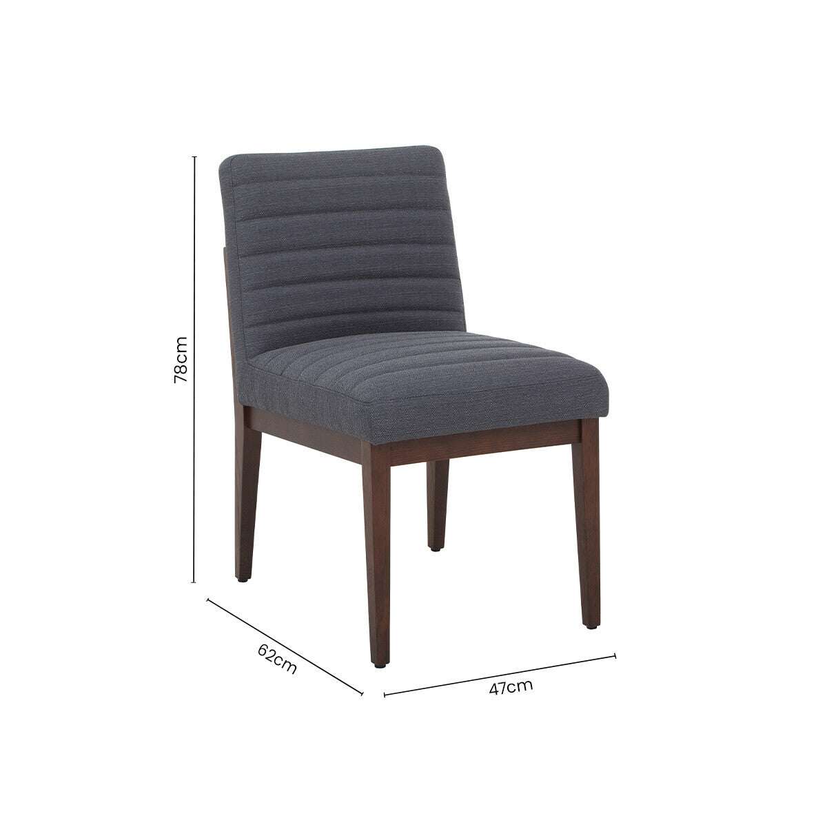 Brando Charcoal Grey Dining Chair with Oak Legs - PN Home