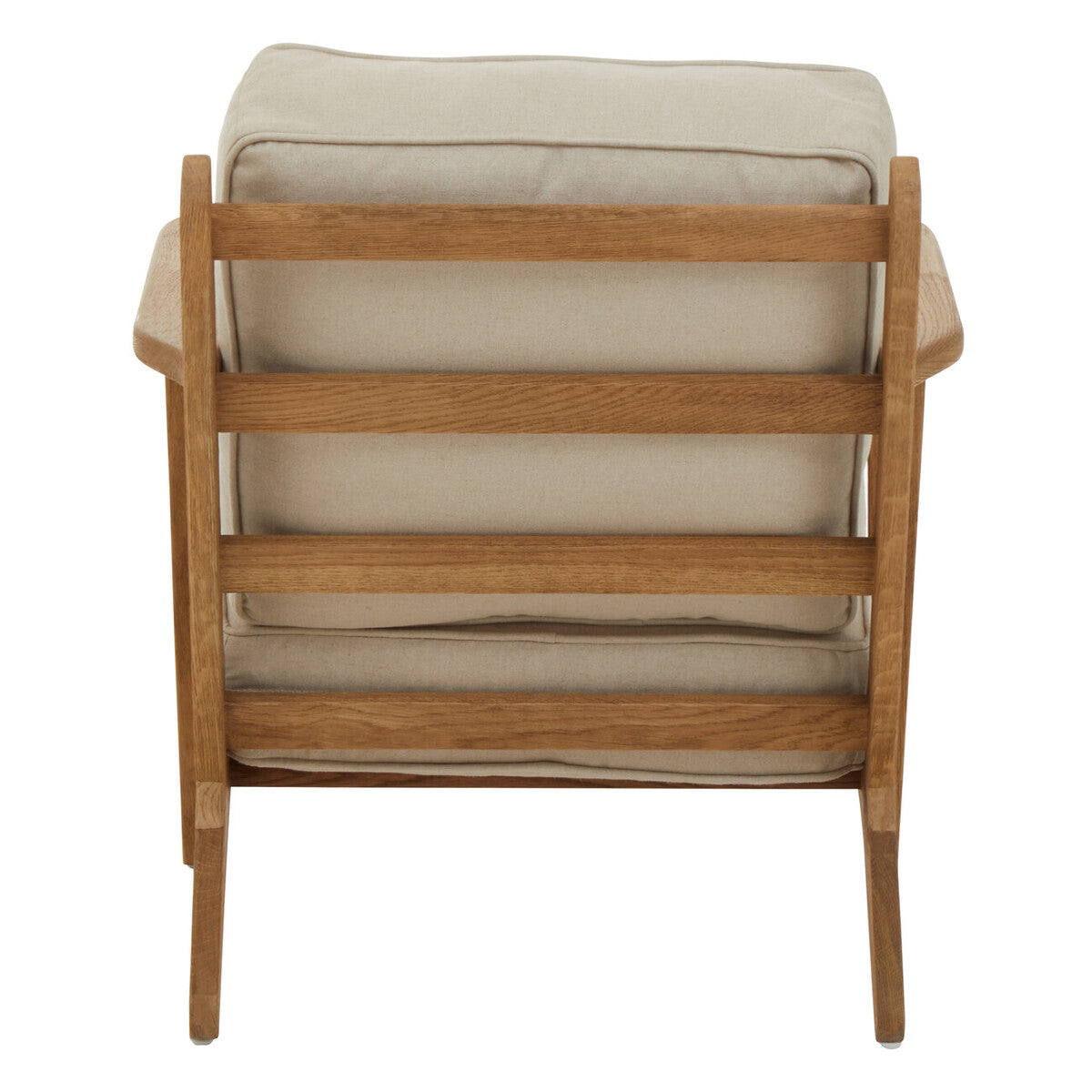 Hector Natural Linen and Oak Wood Armchair - PN Home