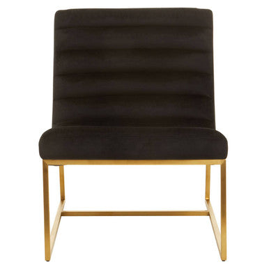 Vogue Black and Gold Lounge Chair - PN Home