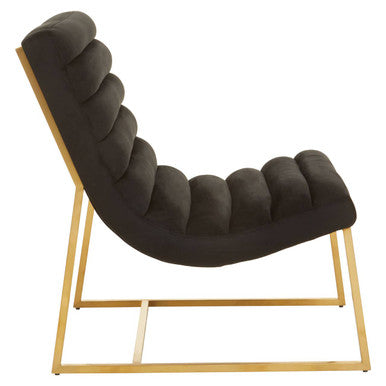 Vogue Black and Gold Lounge Chair - PN Home