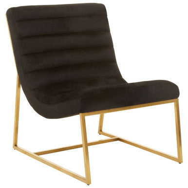 Vogue Black and Gold Lounge Chair - PN Home