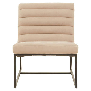 Vogue Ivory Velvet Lounge Chair - PN Home