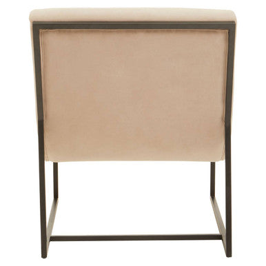 Vogue Ivory Velvet Lounge Chair - PN Home