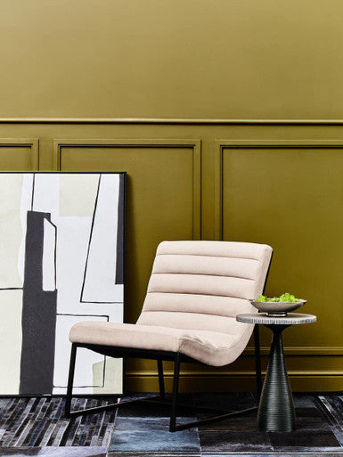 Vogue Ivory Velvet Lounge Chair