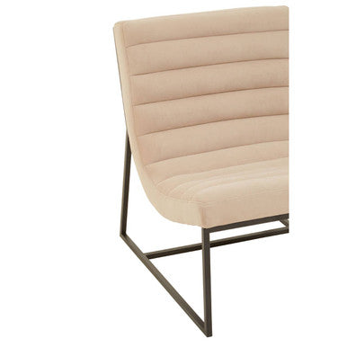 Vogue Ivory Velvet Lounge Chair - PN Home