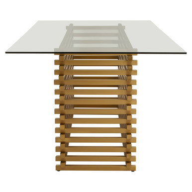 Vogue Matte Gold Dining Table - PN Home