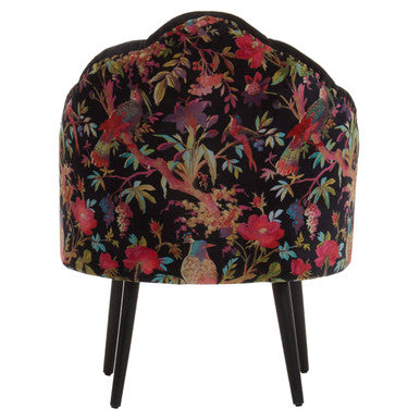 Cefena Peacock Design Scalloped Chair - PN Home