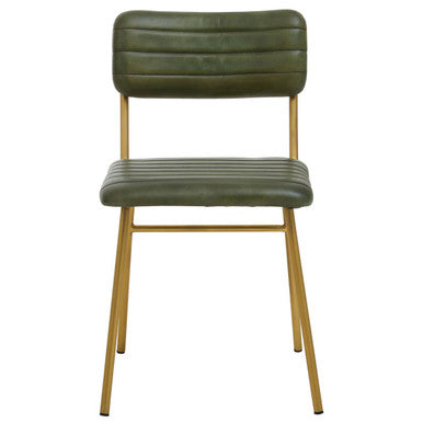 Buffalo Green Leather Dining Chair
