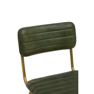 Buffalo Green Leather Dining Chair