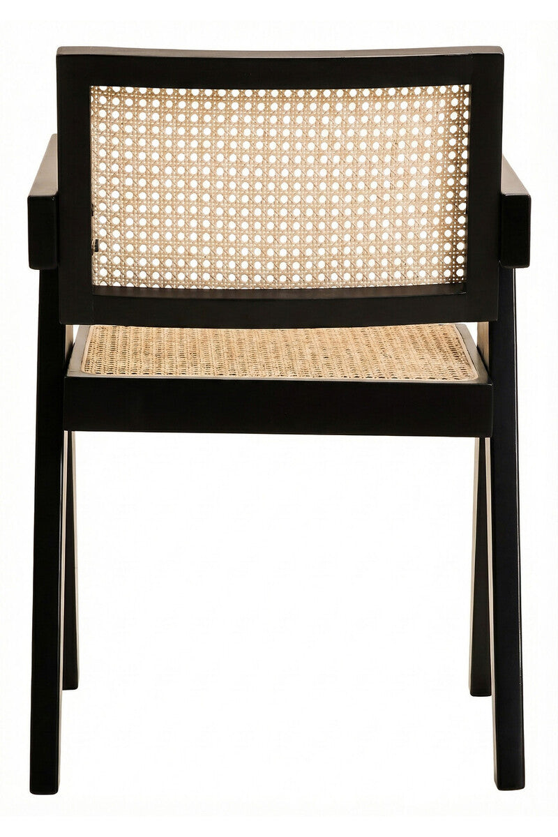 Cebu Natural Cane and Black Beech Wood Dining Chair
