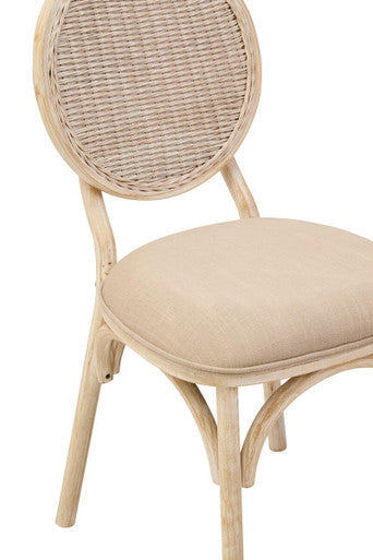 Cebu White Wash Elm Wood Dining Chair - PN Home