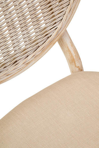 Cebu White Wash Elm Wood Dining Chair - PN Home