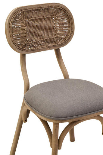 Cebu Grey Wash Elm Wood Dining Chair - PN Home