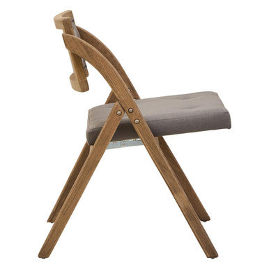 Cebu Grey Wash Elm Wood Folding Chair - PN Home