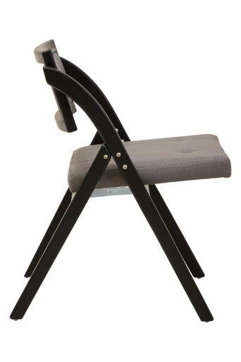 Cebu Grey and Black Elm Wood Folding Chair - PN Home