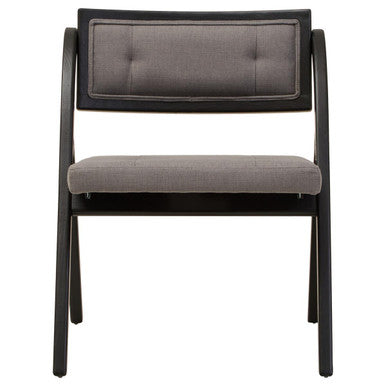 Cebu Grey and Black Elm Wood Folding Chair - PN Home