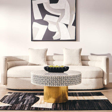 Oratino Ivory Linen Fabric 3 Seater Sofa