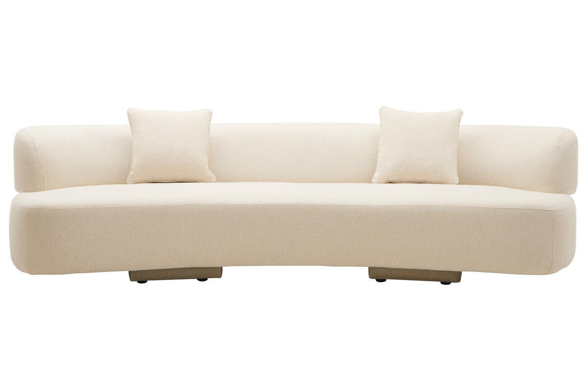 3 Seater Cream Linen Sofa, Ozzano - PN Home