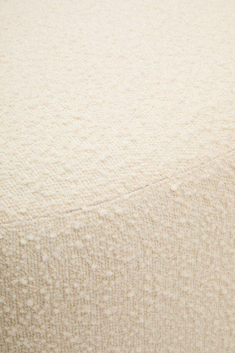 Oliveto Ivory Boucle Curved Swivel Armchair - PN Home