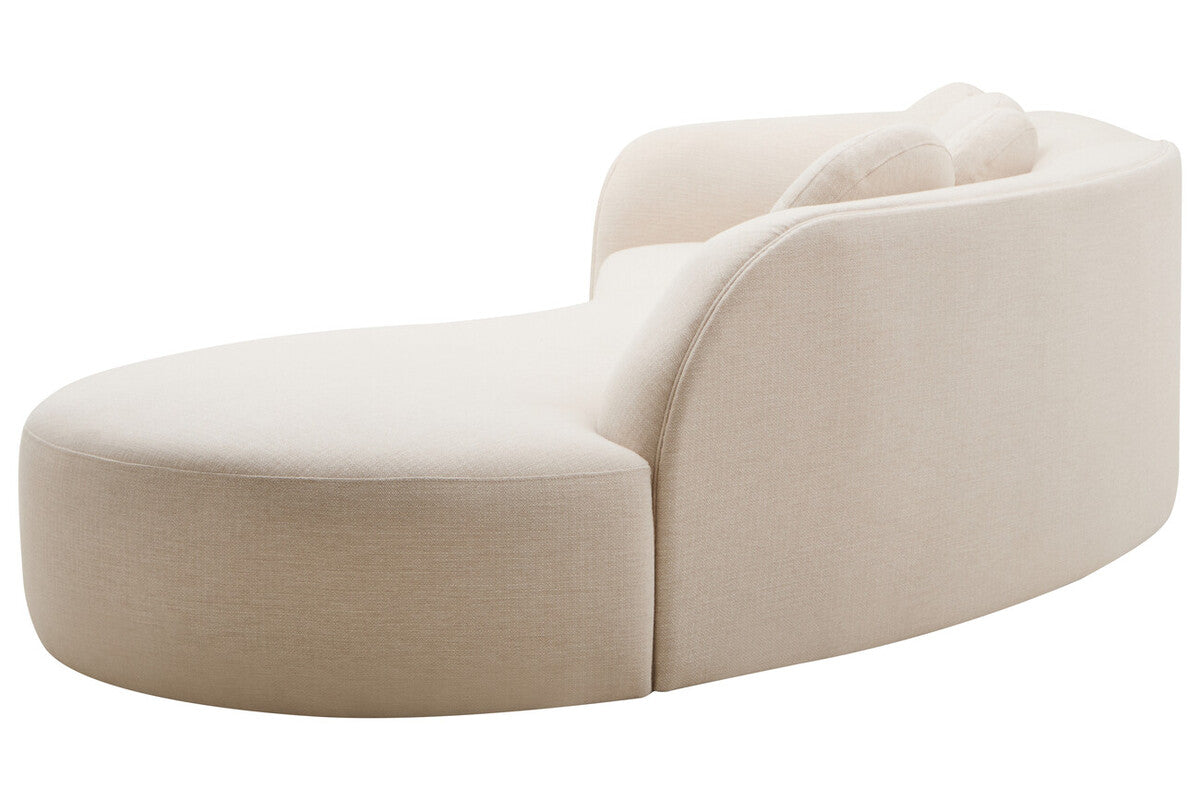 Ovada Cream Linen Fabric 3 Seater Sofa