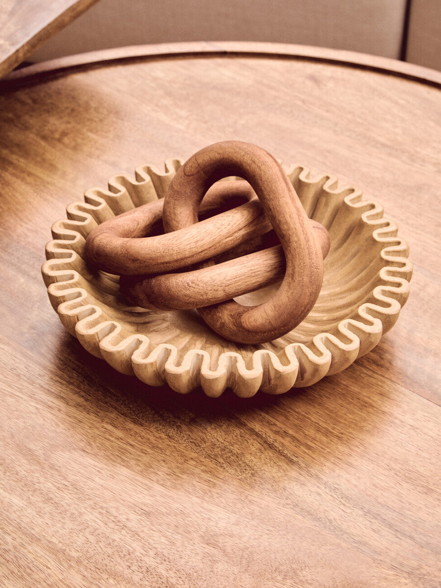 Walsa Natural Mango Wood Column Detail Coffee Table - PN Home