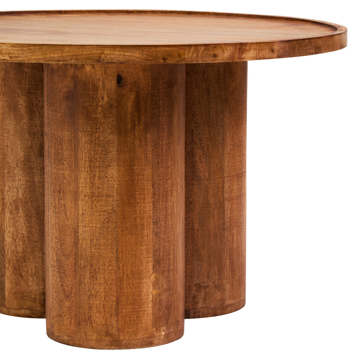 Walsa Natural Mango Wood Column Detail Coffee Table - PN Home