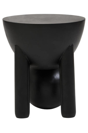 Walsa Black Finish Mango Wood Ball Detail Side Table