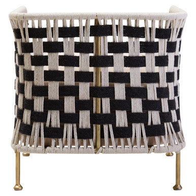 Satna Black And White Jute Chair - PN Home