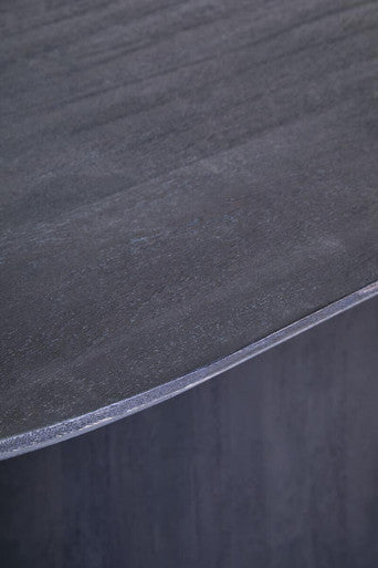 Perdoba Oval Mango Wood Black Finish Dining Table